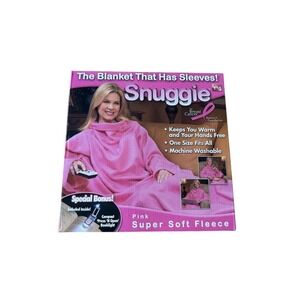 NEW Unopened Breast Cancer PINK SNUGGIE Original Blanket Adult Size free light